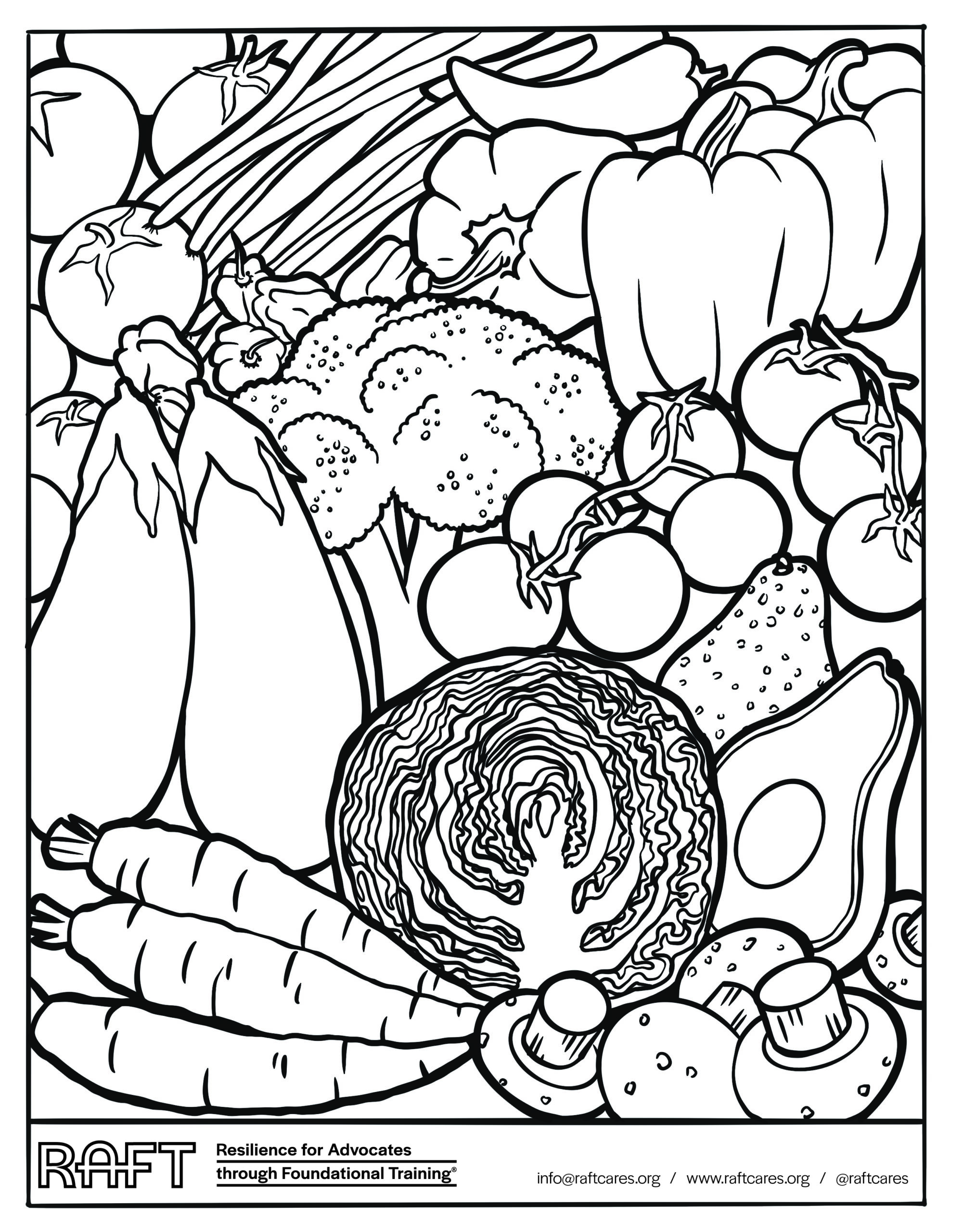 Veggies Coloring Page